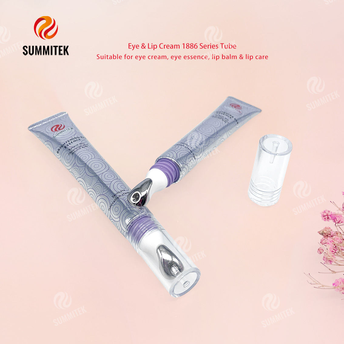 تیوب کرم دور چشم و لب D16/D19 | بسته بندی سر ماساژ اپلیکاتور فلزی