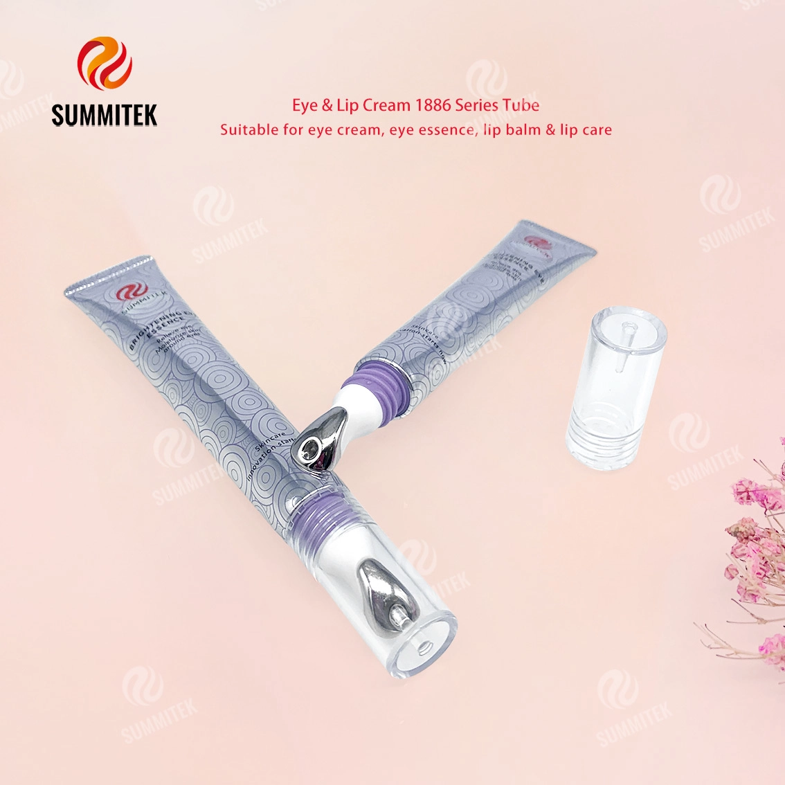 تیوب کرم دور چشم و لب D16/D19 | بسته بندی سر ماساژ اپلیکاتور فلزی