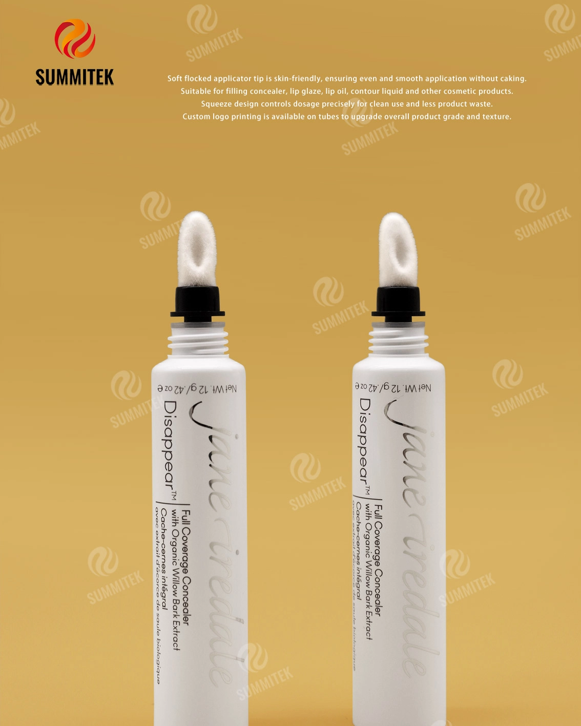 D19 Flocked Tip Tube | بسته بندی کانسیلر اپلیکاتور نرم