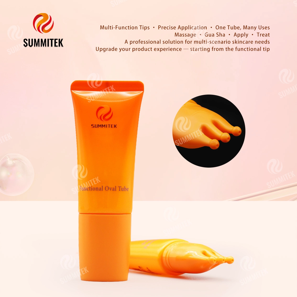 لوله بیضی عملکردی D30 | بسته بندی ماساژ مراقبت از پوست چند سر