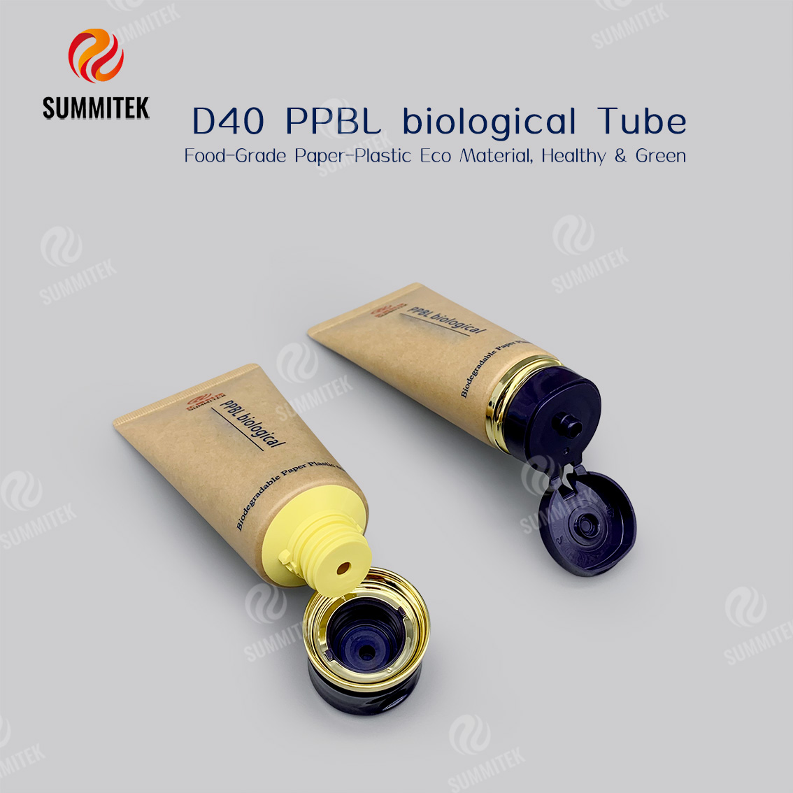 لوله کاغذی زیست تخریب پذیر D40 | 60% بسته بندی لوازم آرایشی بهداشتی PPBL Eco